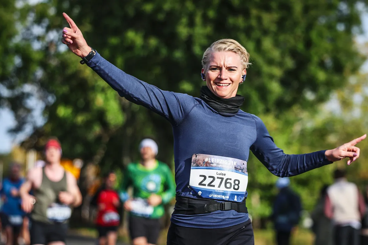Läuferin beim Leipzig Run