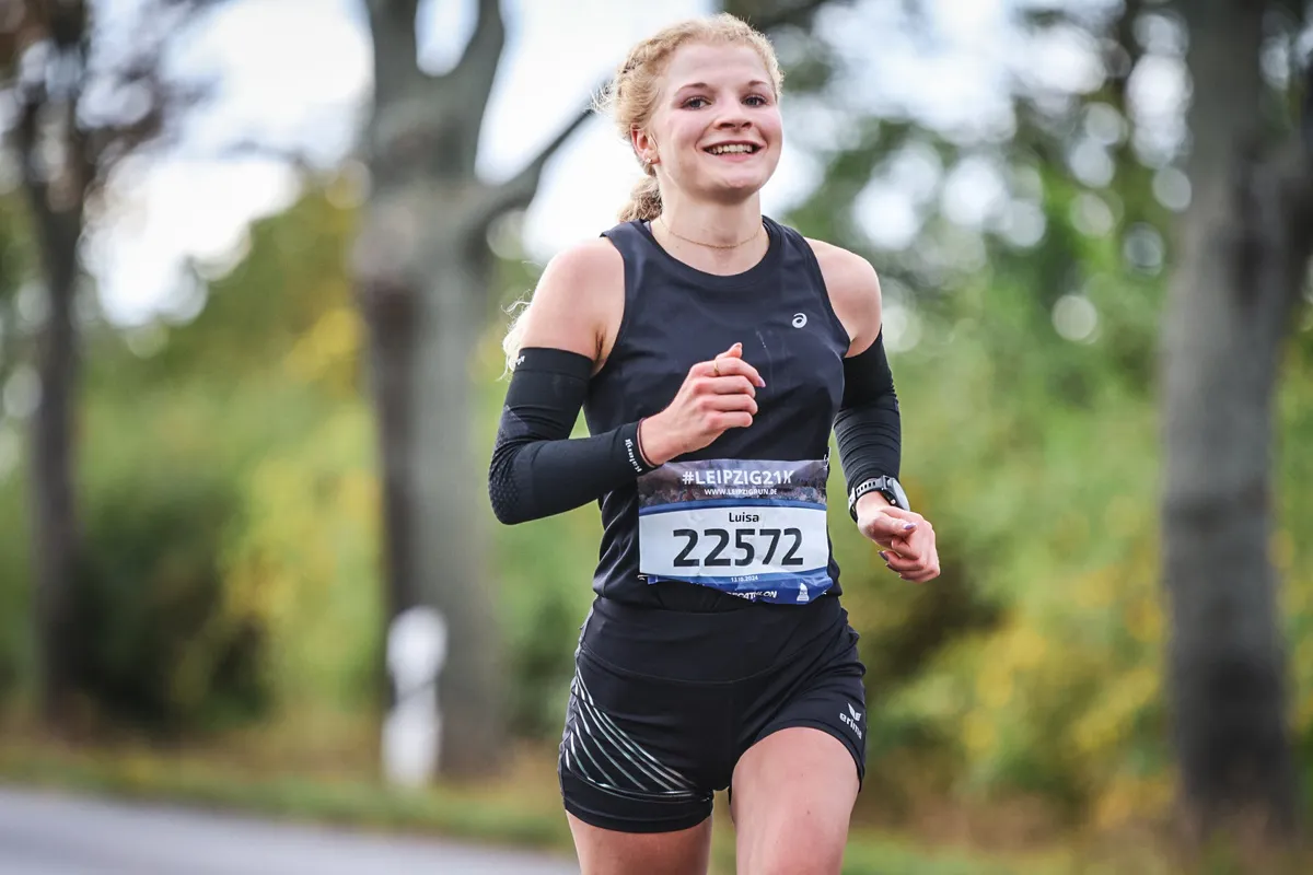 Läuferin beim Leipzig Run