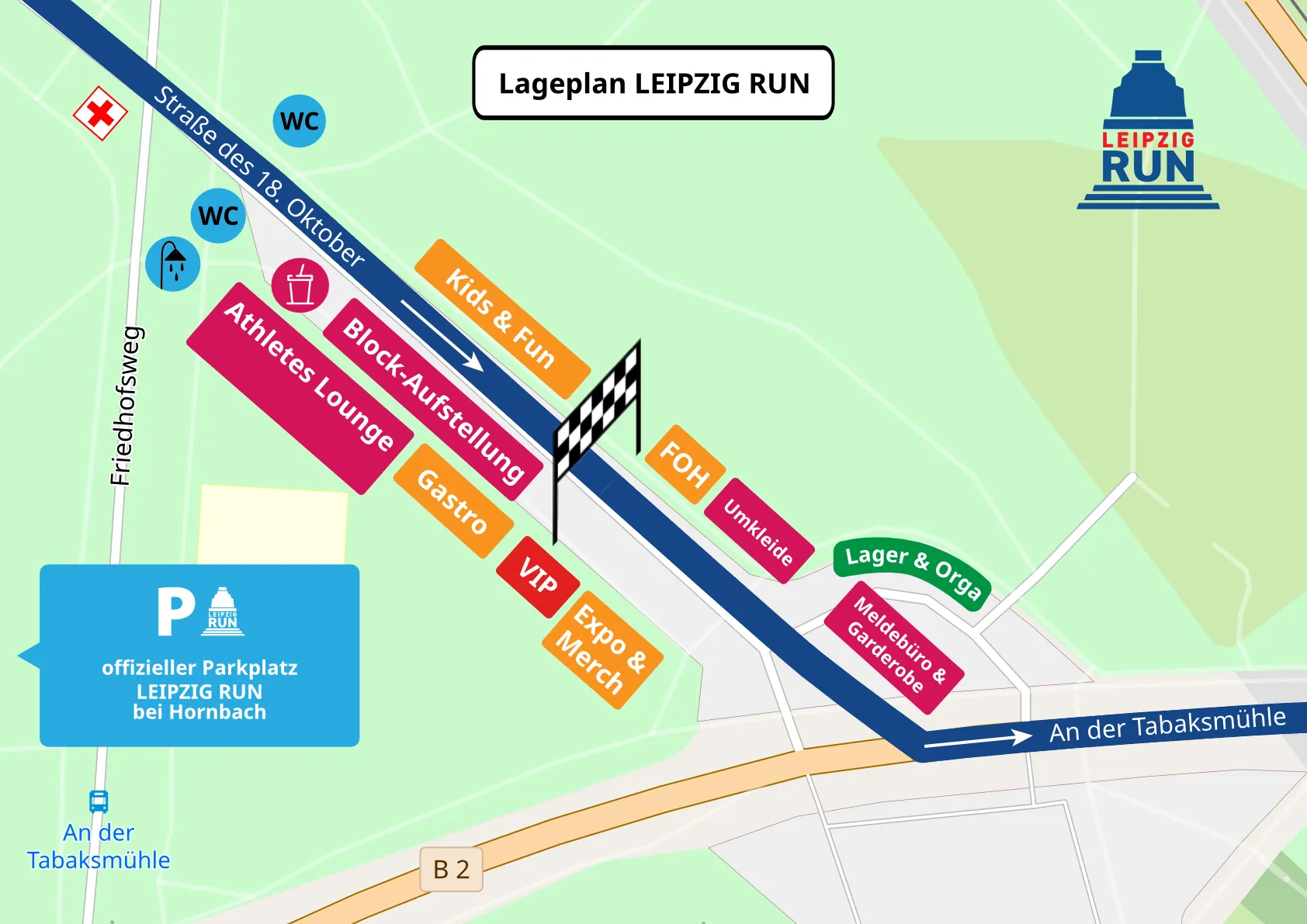 LEIPZIG RUN 2026 - Lageplan