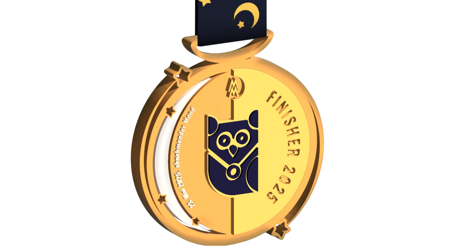 Finisher Medaille des Nachtlaufs 2025